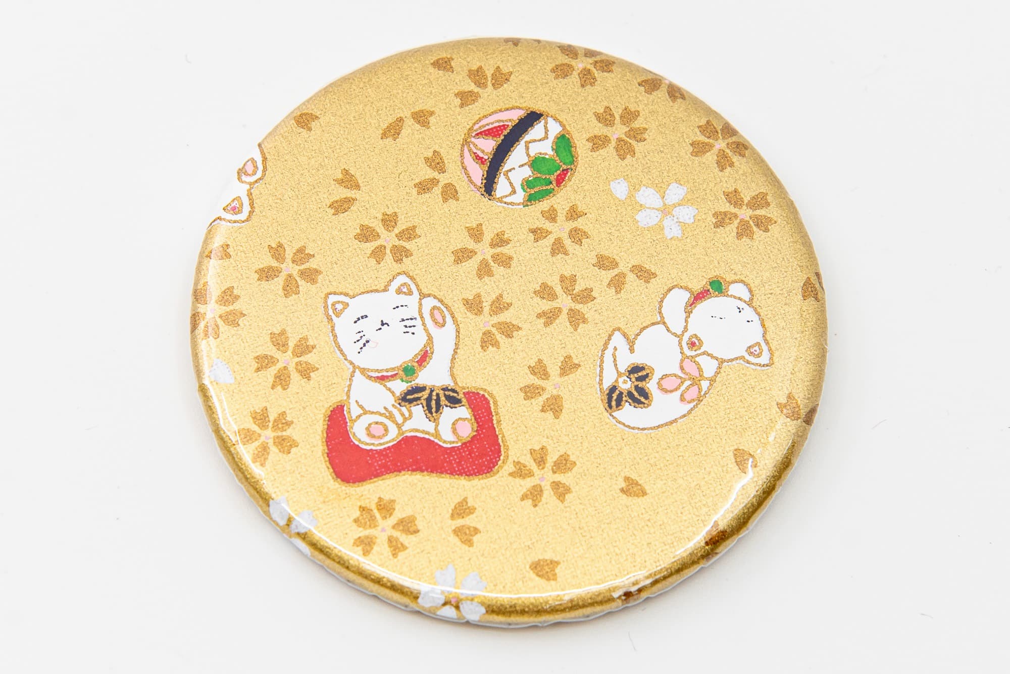 Miroir de poche «doré chats  »