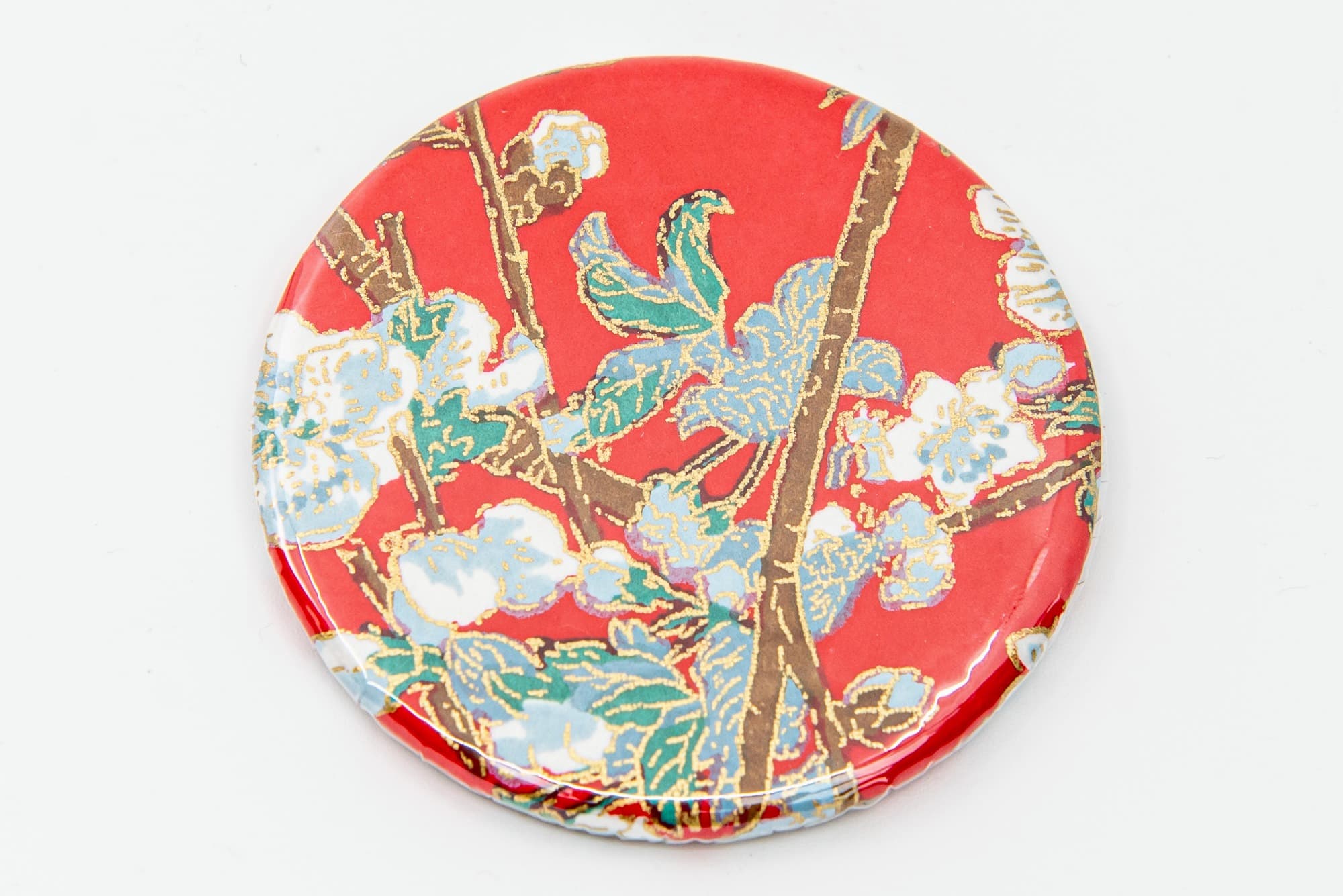 Miroir de poche « branche rouge  »