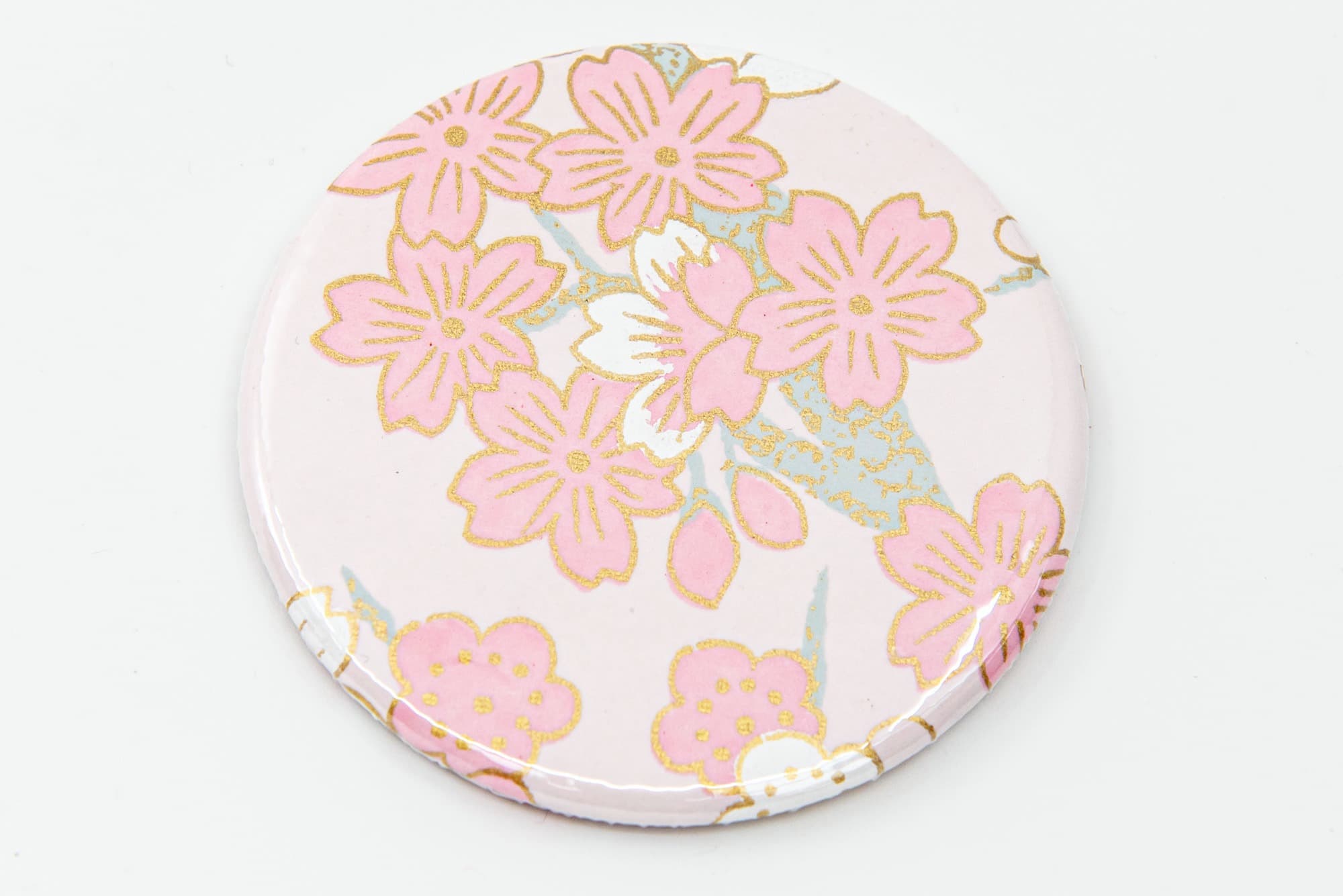 Miroir de poche « rose fleuri »