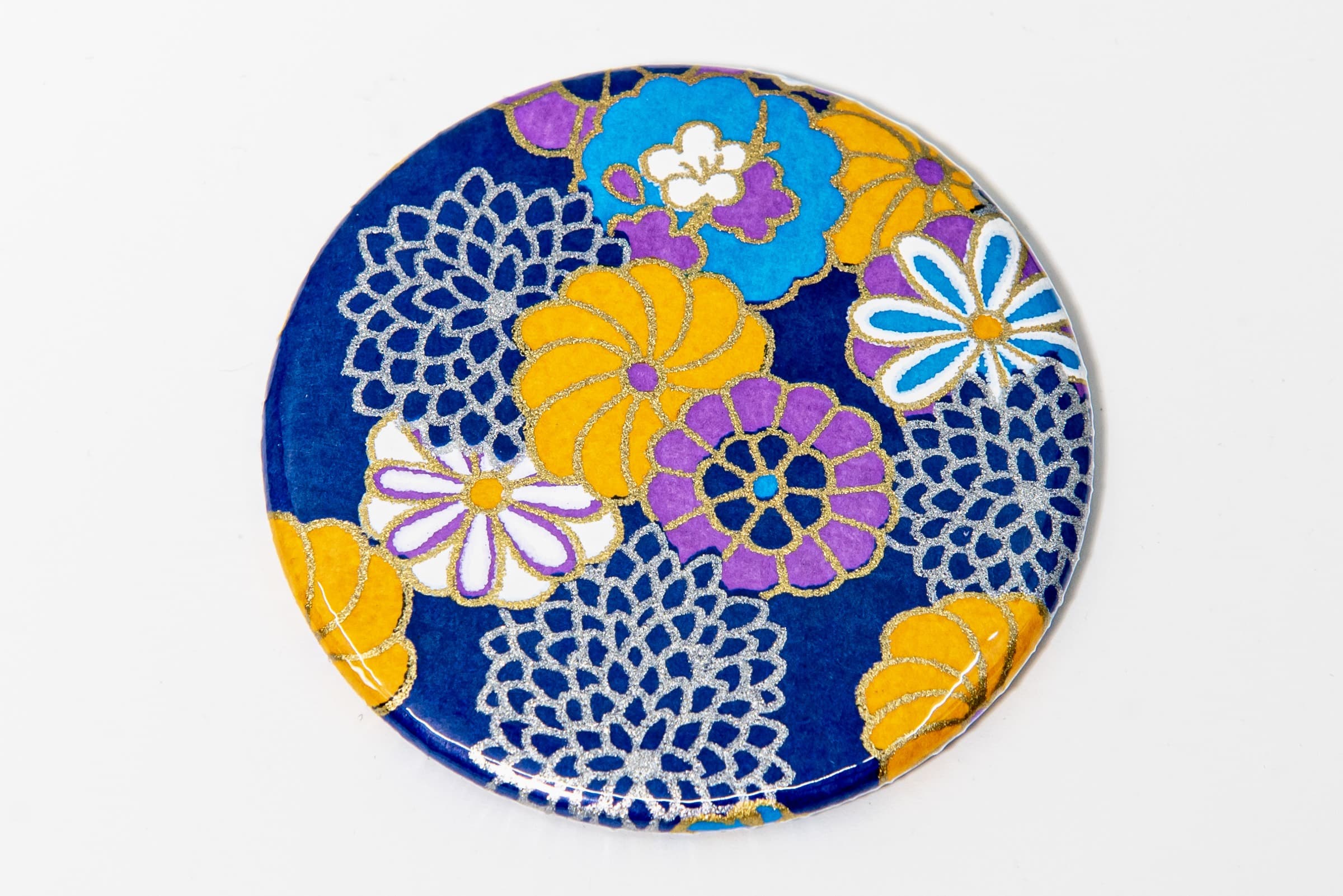 Miroir de poche « violet jaune »