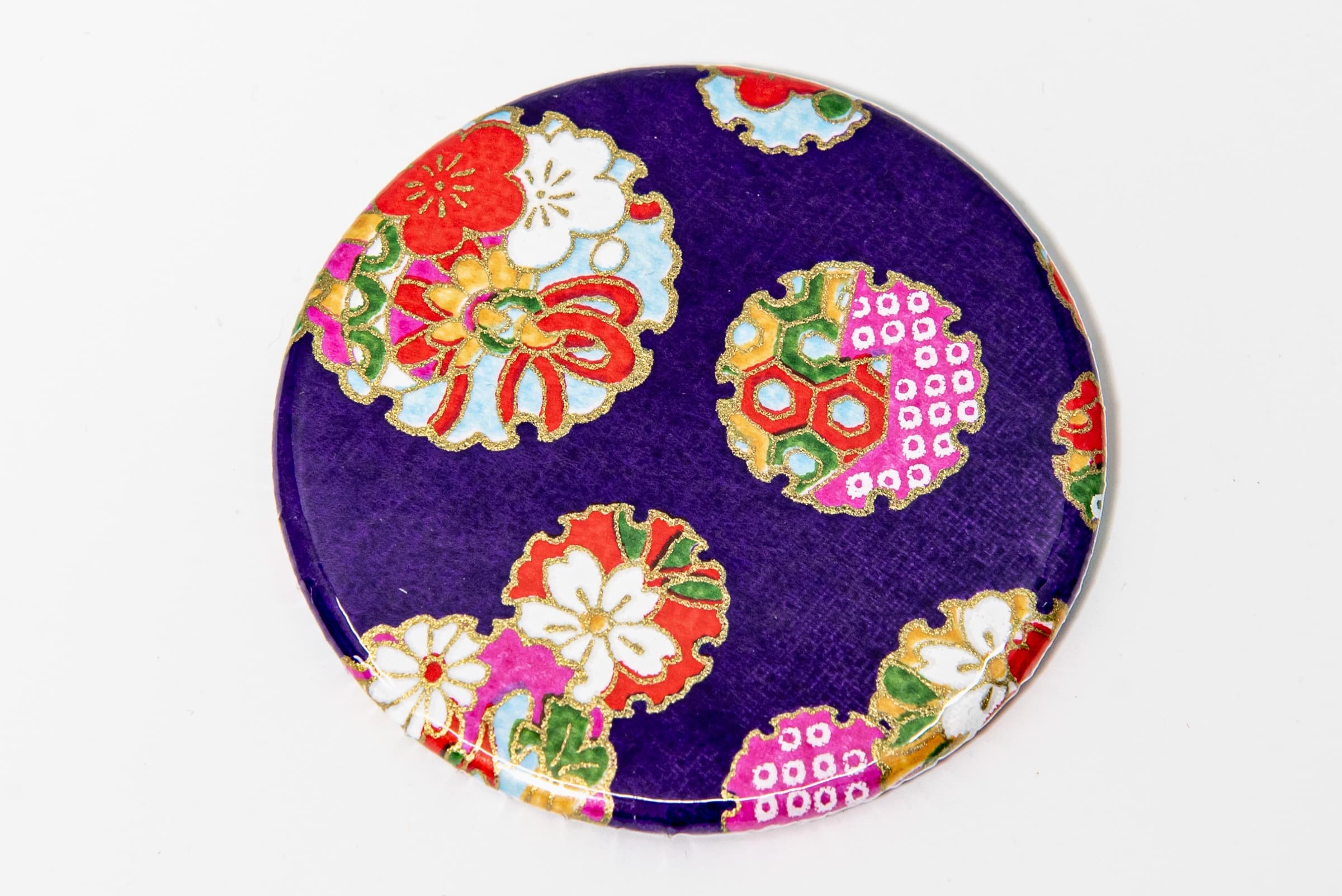 Miroir de poche « fond violet »