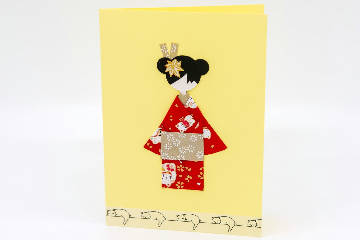 Carte « Geisha aux chats »