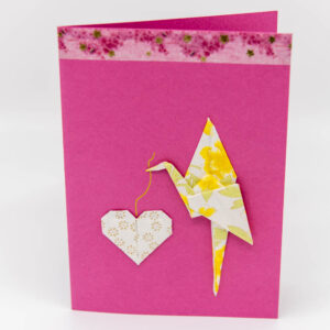 Carte cigogne jaune