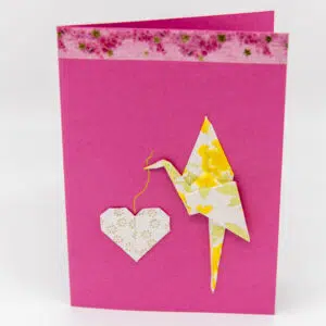 Carte cigogne jaune