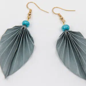 Boucles d’oreilles feuilles hiver – Image 2