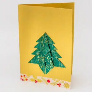 Carte dorée noël