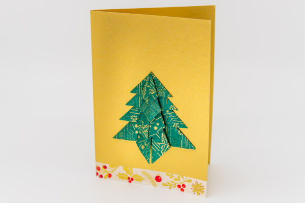 Carte dorée noël