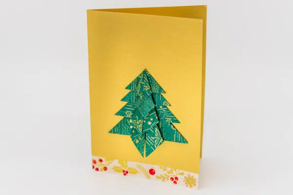 Carte dorée noël
