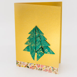Carte dorée sapin