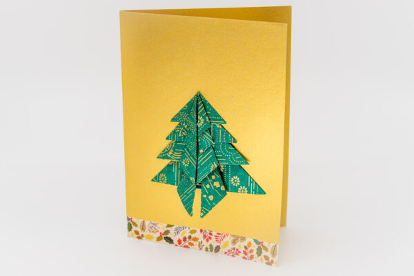 Carte dorée sapin
