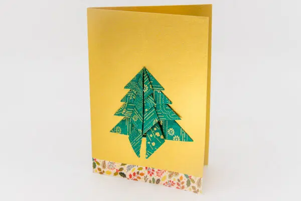 Carte dorée sapin