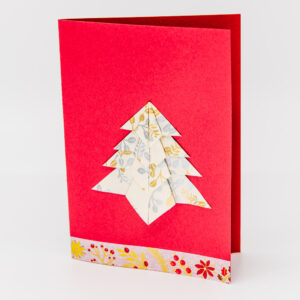 Carte rouge sapin