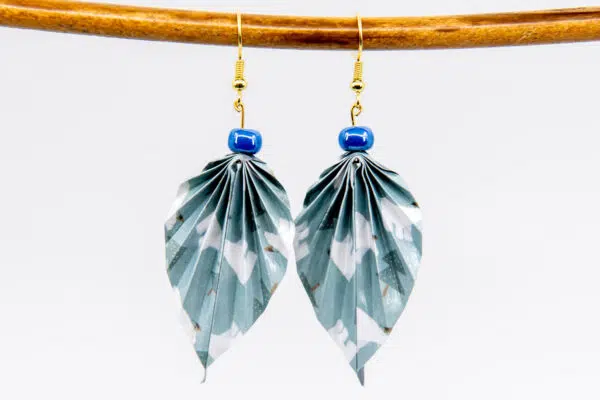 Boucles d’oreilles feuilles « ours »