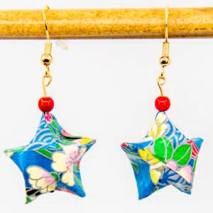 Boucles d’oreilles étoiles bleues