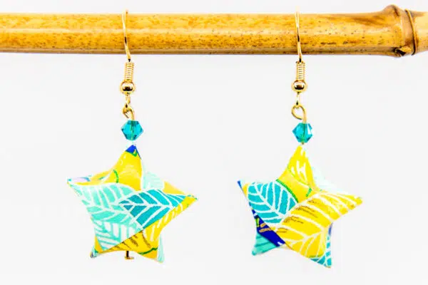 Boucles d’oreilles étoiles vertes