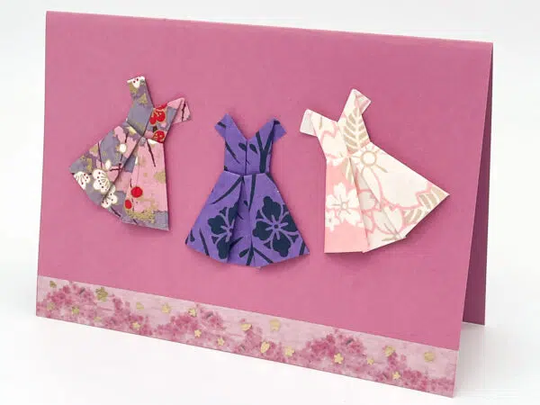 Carte « petites robes roses »