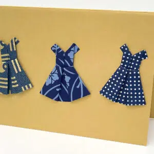 Carte « petites robes bleues »