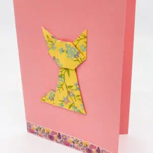 Carte chat fleuri
