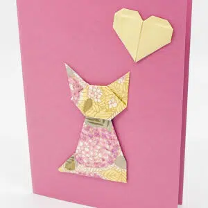 Carte chat hortensia