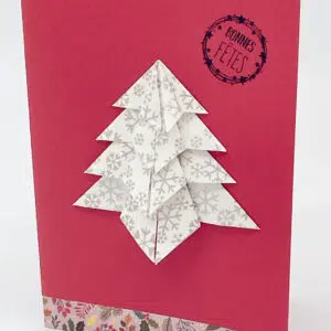 Carte « sapin de noël blanc »