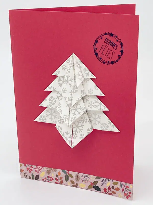 Carte « sapin de noël blanc »