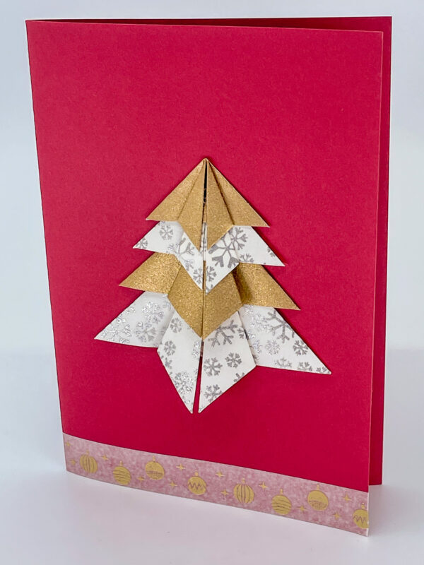 Carte noël or et argent