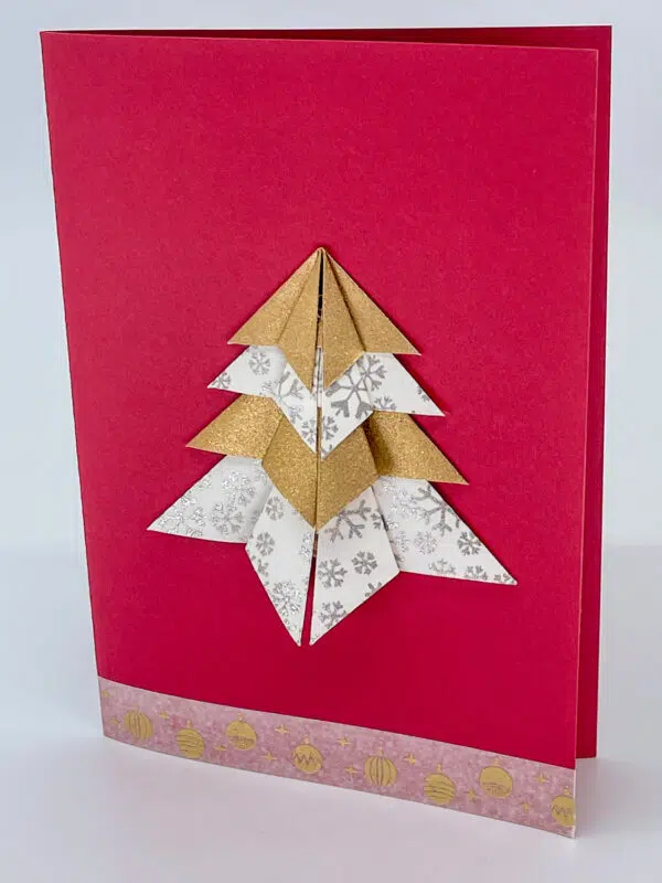 Carte noël or et argent