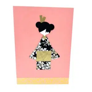 Carte geisha noire et or