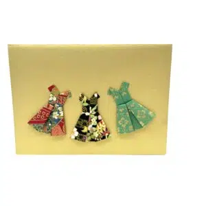 Carte dorée petites robes