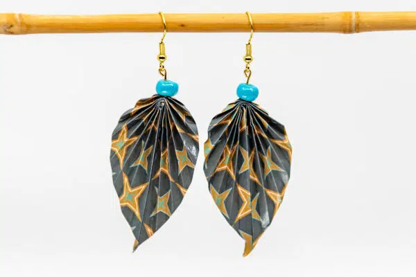 Boucles d’oreilles feuilles sixties