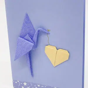 Carte cigogne bleue