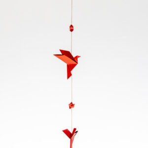 Guirlande colombes rouges 2