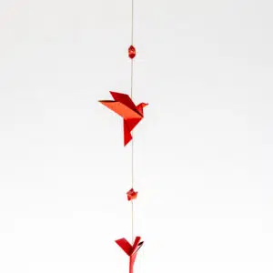 Guirlande colombes rouges 2