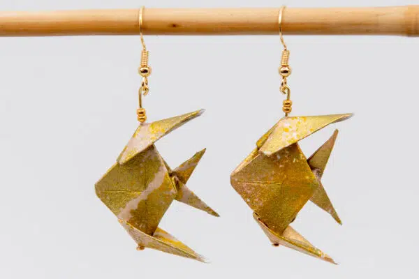 Boucles d’oreilles poissons dorés