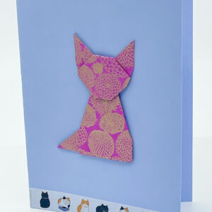 Carte chat fushia