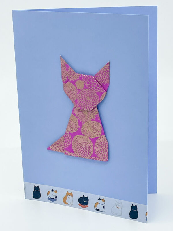 Carte chat fushia