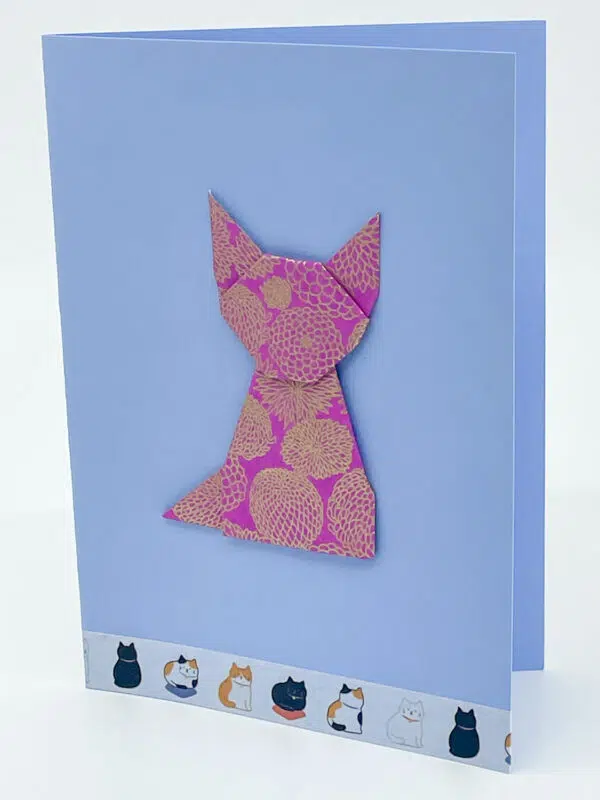 Carte chat fushia