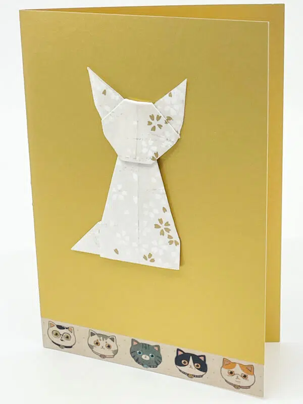 Carte chat blanc