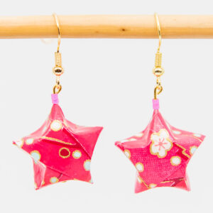 Boucles d’oreilles étoiles roses