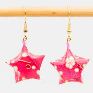 Boucles d’oreilles étoiles roses
