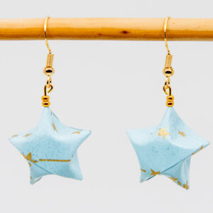 Boucles d’oreilles étoiles bleues clair