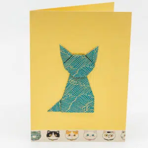 Carte chat vert