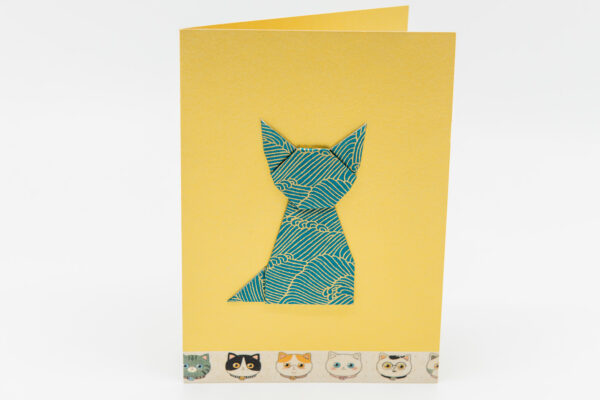Carte chat vert