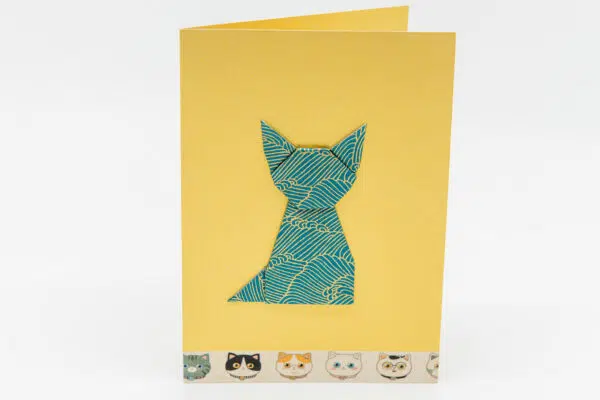 Carte chat vert