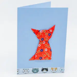 Carte chat fleuri