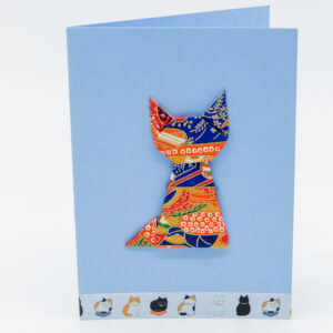 Chat orange et bleu