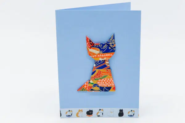 Chat orange et bleu