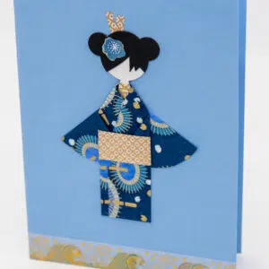 Carte petite geisha bleue