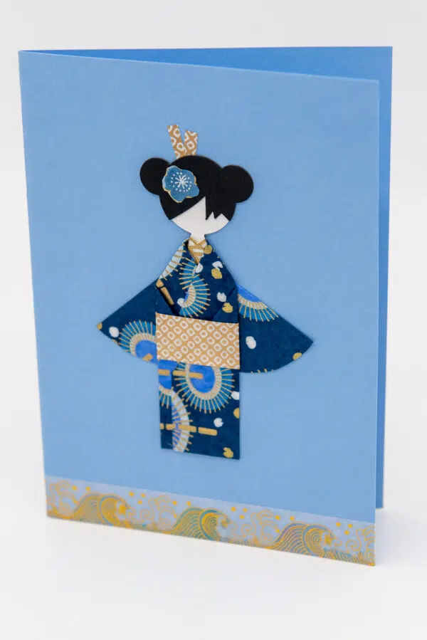 Carte petite geisha bleue