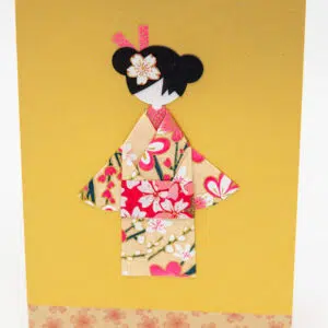 Carte petite geisha rose